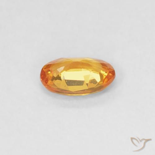 9,17 ctw natürlicher Aprikose Orange Saphir, Oval, VVS-VS