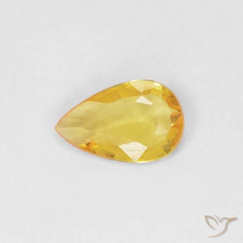 0.30ct Natürlicher Golden Saphir, Birnenform, VVS-VS