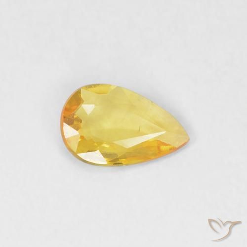 9,17 ctw natürlicher Golden Saphir, Birnenform, VVS-VS