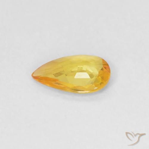 9,17 ctw natürlicher Golden Saphir, Birnenform, VVS-VS