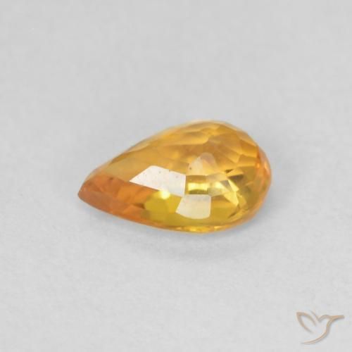 9,17 ctw natürlicher Mittelorange Saphir, Birnenform, VVS-VS
