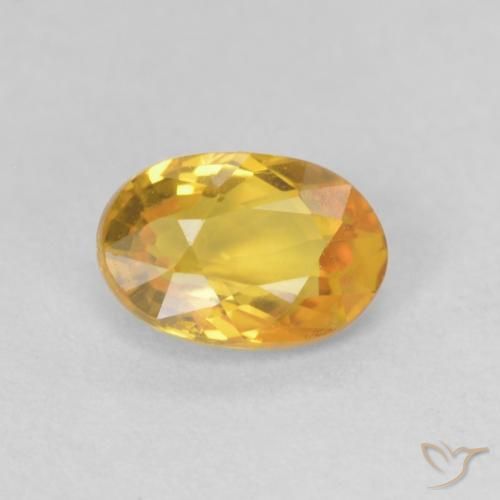 0.66ct Natürlicher Orange-Gold Saphir, Oval, VVS-VS