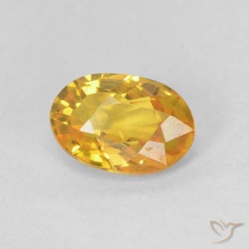 9,17 ctw natürlicher Orange-Gold Saphir, Oval, VVS-VS