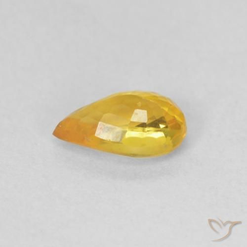 9,17 ctw natürlicher Orange-Gold Saphir, Birnenform, VS