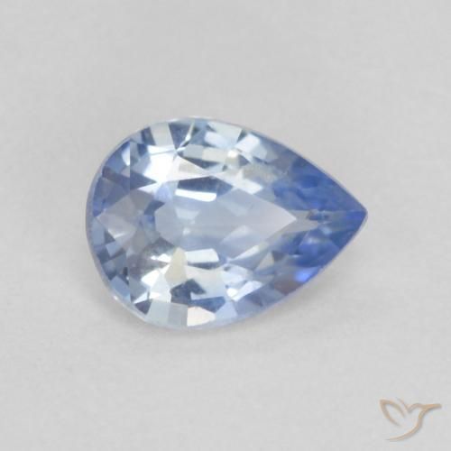 0.30ct Natürlicher Pastellblau Saphir, Birnenform, VVS-VS