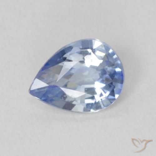 9,17 ctw natürlicher Pastellblau Saphir, Birnenform, VVS-VS