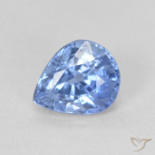 0.42ct Natürlicher Pastellblau Saphir, Birnenform, VVS-VS