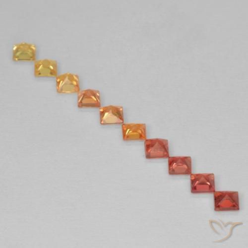 0.96 ct natürliche Mehrfarbig Saphir-Edelsteine, Quadrat, VS