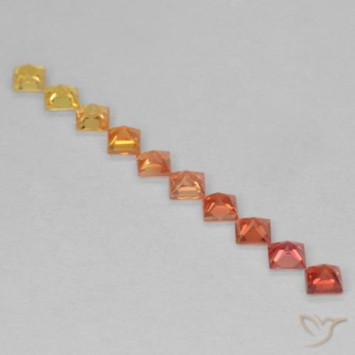 0.80 ct natürliche Mehrfarbig Saphir-Edelsteine, Quadrat, VS