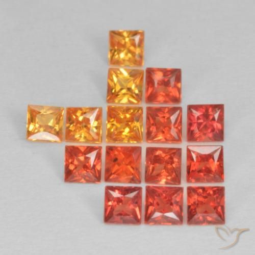 1.47 ct natürliche Mehrfarbig Saphir-Edelsteine, Quadrat, VS