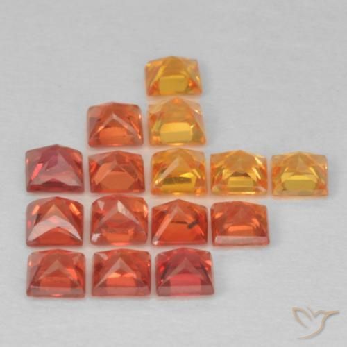 1.47 ct natürliche Mehrfarbig Saphir-Edelsteine, Quadrat, VS