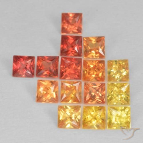 1.18 ct natürliche Mehrfarbig Saphir-Edelsteine, Quadrat, VS
