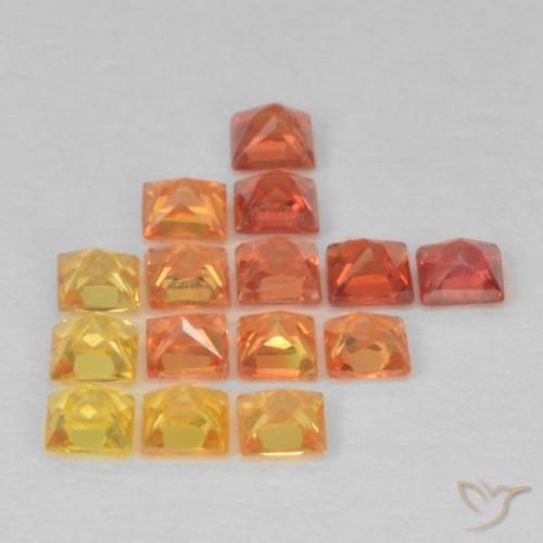 1.18 ct natürliche Mehrfarbig Saphir-Edelsteine, Quadrat, VS