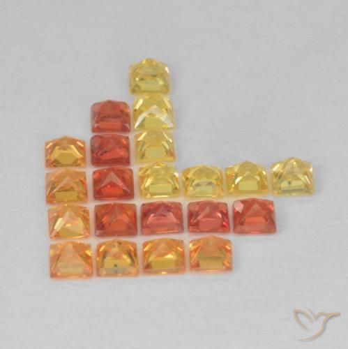 1.84 ct natürliche Mehrfarbig Saphir-Edelsteine, Quadrat, VS