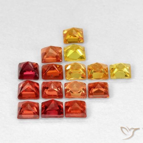 1.33 ct natürliche Mehrfarbig Saphir-Edelsteine, Quadrat, VS
