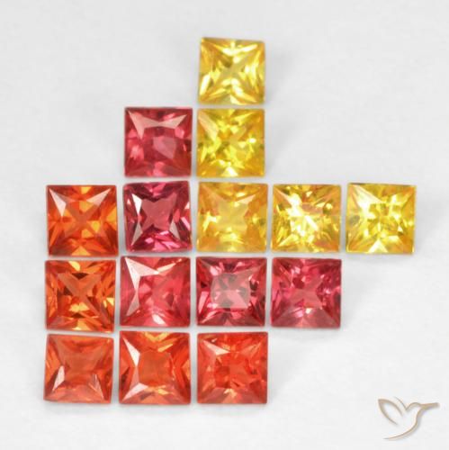 1.35ctw Natürlicher Mehrfarbig Saphir, Quadrat, VS