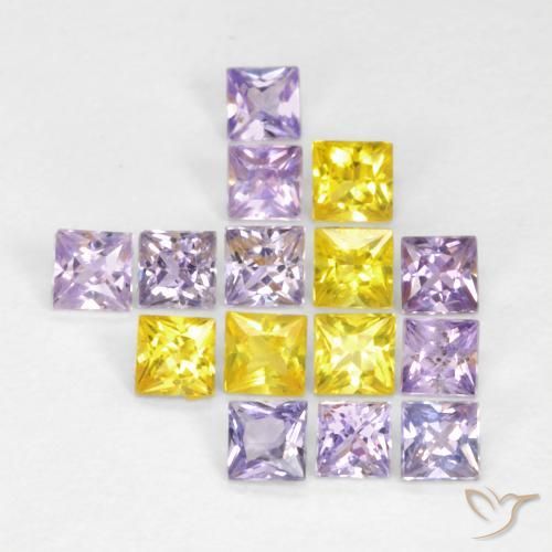 1.13 ct natürliche Mehrfarbig Saphir-Edelsteine, Quadrat, VS