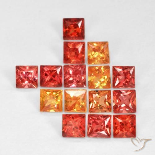 1.50 ct natürliche Mehrfarbig Saphir-Edelsteine, Quadrat, VS