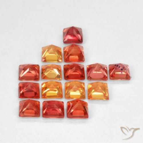 1.50 ct natürliche Mehrfarbig Saphir-Edelsteine, Quadrat, VS