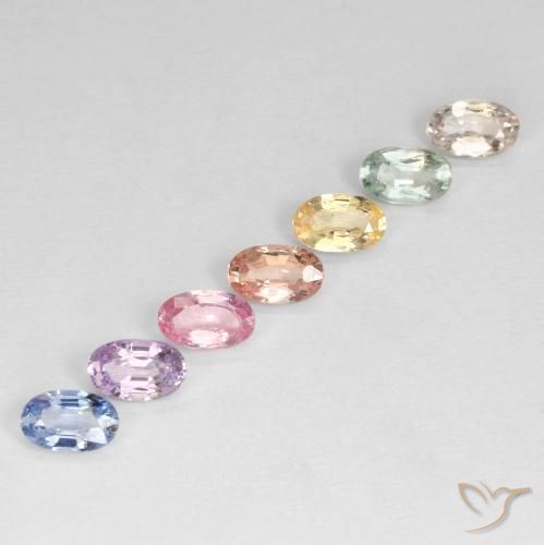 2.12 ct natürliche Mehrfarbig Saphir-Edelsteine, Oval, VS