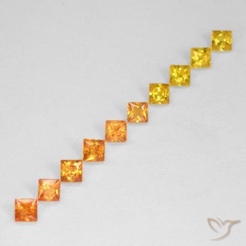 0.86 ct natürliche Mehrfarbig Saphir-Edelsteine, Quadrat, VS