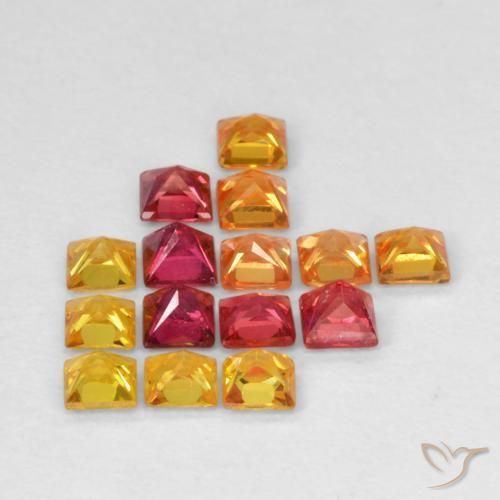 1.24 ct natürliche Mehrfarbig Saphir-Edelsteine, Quadrat, VS