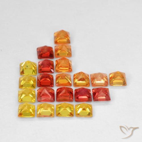 2.05 ct natürliche Mehrfarbig Saphir-Edelsteine, Quadrat, VS