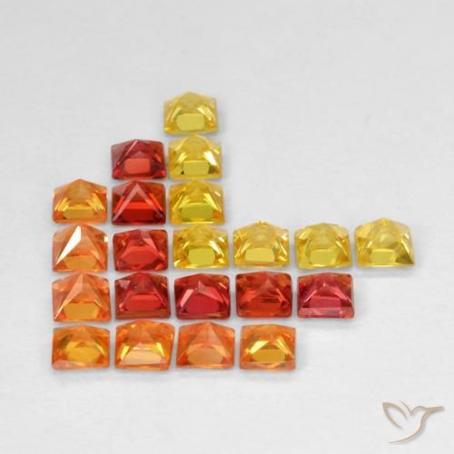 2.48 ct natürliche Mehrfarbig Saphir-Edelsteine, Quadrat, VS