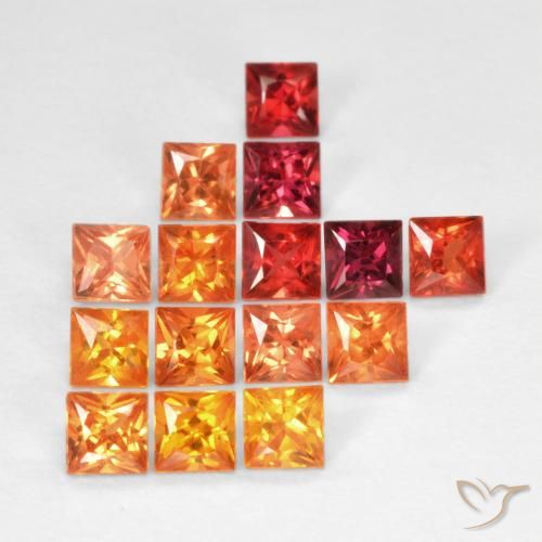 1.87 ct natürliche Mehrfarbig Saphir-Edelsteine, Quadrat, VS