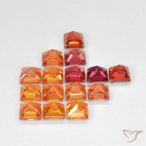 1.87 ct natürliche Mehrfarbig Saphir-Edelsteine, Quadrat, VS