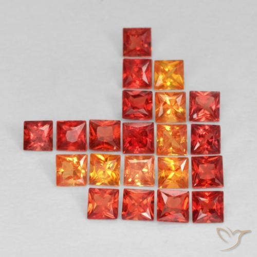 1.91 ct natürliche Mehrfarbig Saphir-Edelsteine, Quadrat, VS