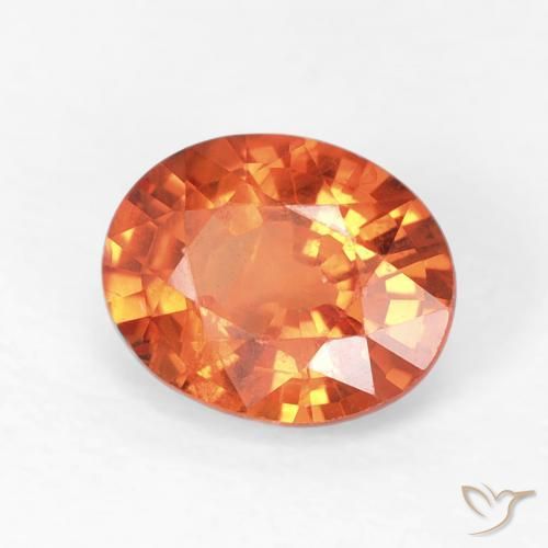 9,17 ctw natürlicher Feuerorange Saphir, Oval, VS