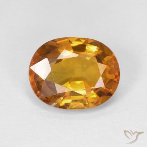 4.33ct Natürlicher tieforange Saphir, Oval, VS