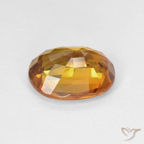 9,17 ctw natürlicher tieforange Saphir, Oval, VS