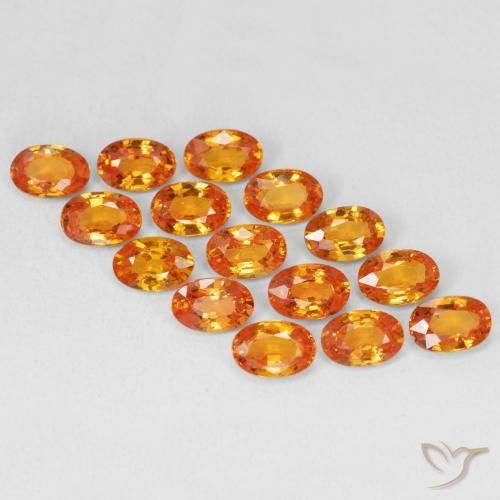 9,17 ctw natürlicher Amber Orange Saphir, Oval, VVS-VS