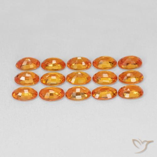 9,17 ctw natürlicher Amber Orange Saphir, Oval, VVS-VS