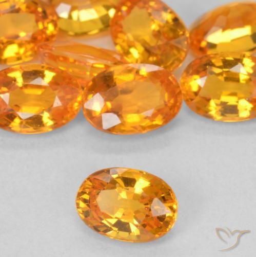 9,17 ctw natürlicher Mittelorange Saphir, Oval, VVS-VS