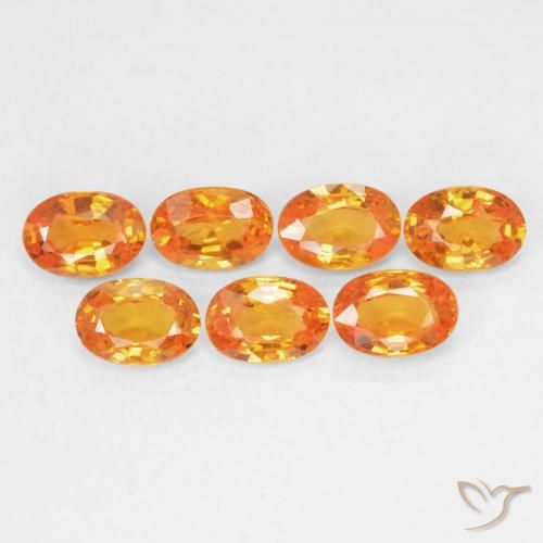 0.64ct Natürlicher hellorange Saphir, Oval, VVS-VS