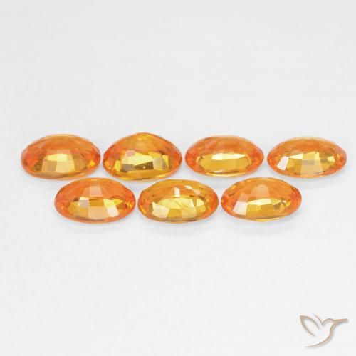 9,17 ctw natürlicher hellorange Saphir, Oval, VVS-VS
