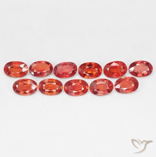 0.63ct Natürlicher Intensives Rot Saphir, Oval, VVS-VS