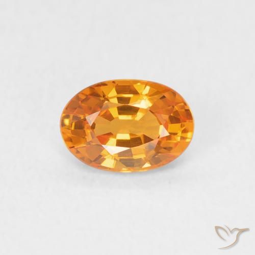 0.61ct Natürlicher hellorange Saphir, Oval, VVS-VS