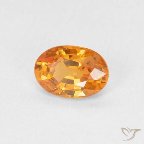 9,17 ctw natürlicher hellorange Saphir, Oval, VVS-VS