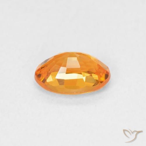 9,17 ctw natürlicher hellorange Saphir, Oval, VVS-VS
