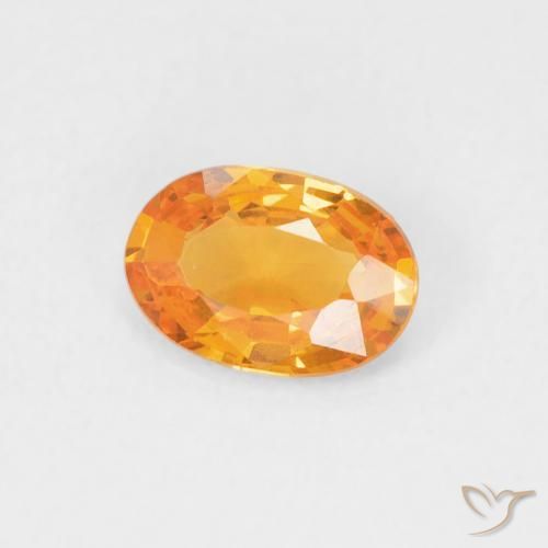 9,17 ctw natürlicher hellorange Saphir, Oval, VVS-VS