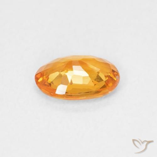 9,17 ctw natürlicher hellorange Saphir, Oval, VVS-VS