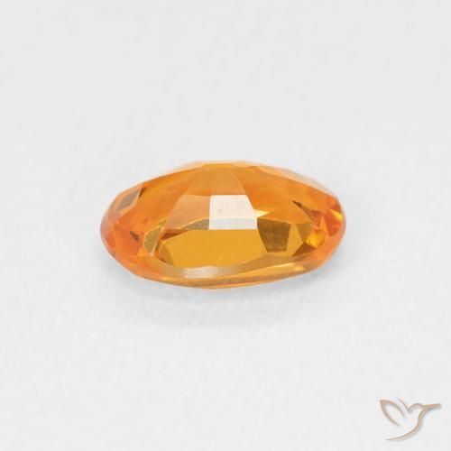 9,17 ctw natürlicher hellorange Saphir, Oval, VVS-VS