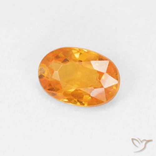 9,17 ctw natürlicher hellorange Saphir, Oval, VS