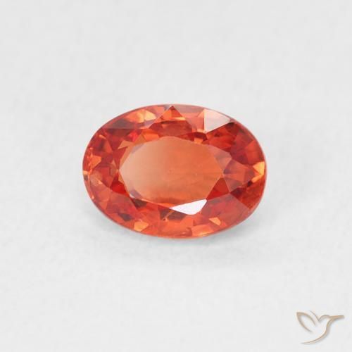 0.73ct Natürlicher Intensives Rot Saphir, Oval, VS
