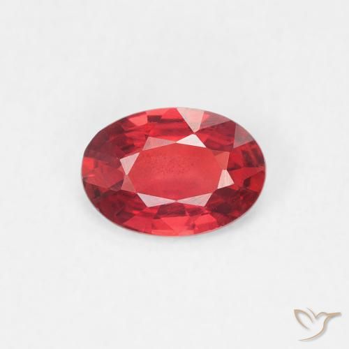 0.45ct Natürlicher Mittelrot Saphir, Oval, VS