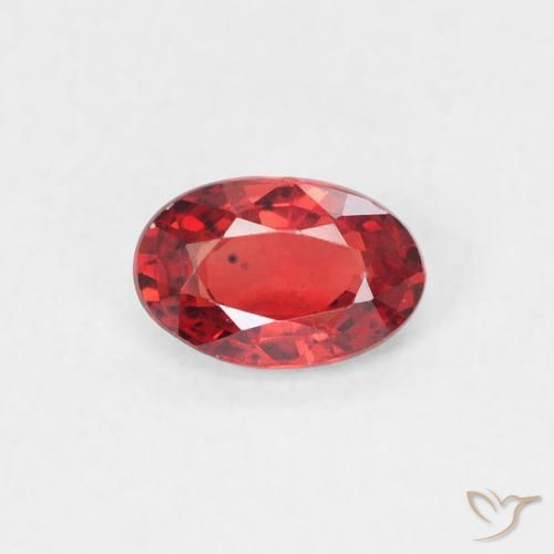 0.54ct Natürlicher Scharlachrot Saphir, Oval, VVS-VS